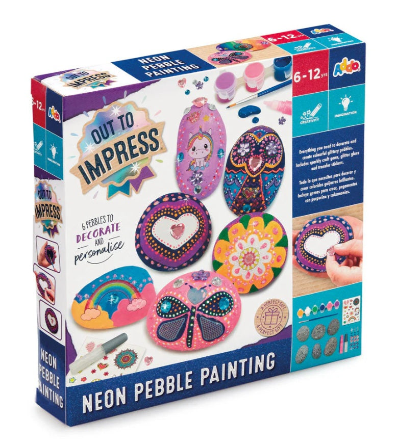 ADDO OUT TO IMPRESS NEON PEBBLE PAINTING